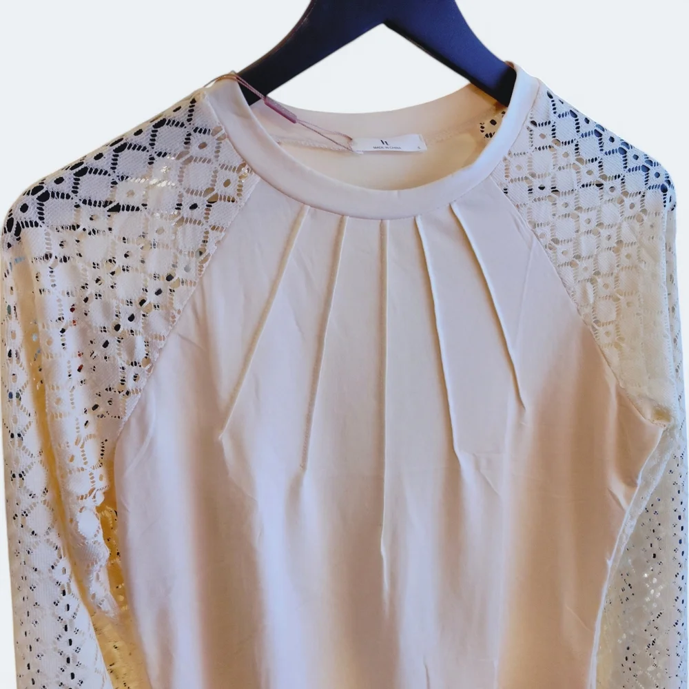 HOTOUCH Lace Long Sleeve Blouse Size Small Womens